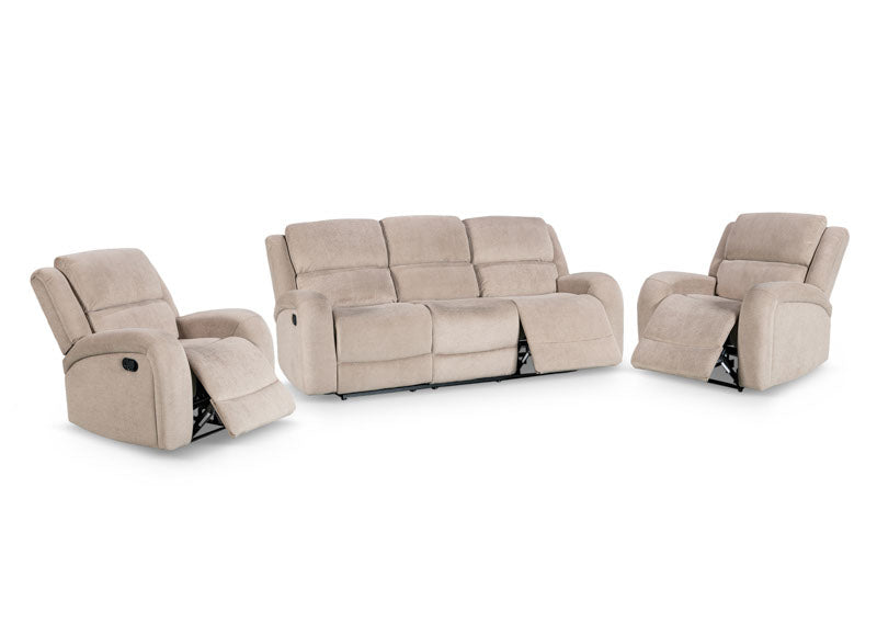 Asper Single Manual Recliner - Easton Latte