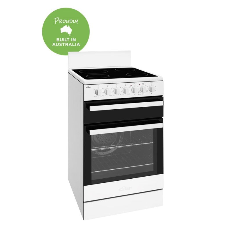 Chef 54cm Freestanding Electric Cooker - White