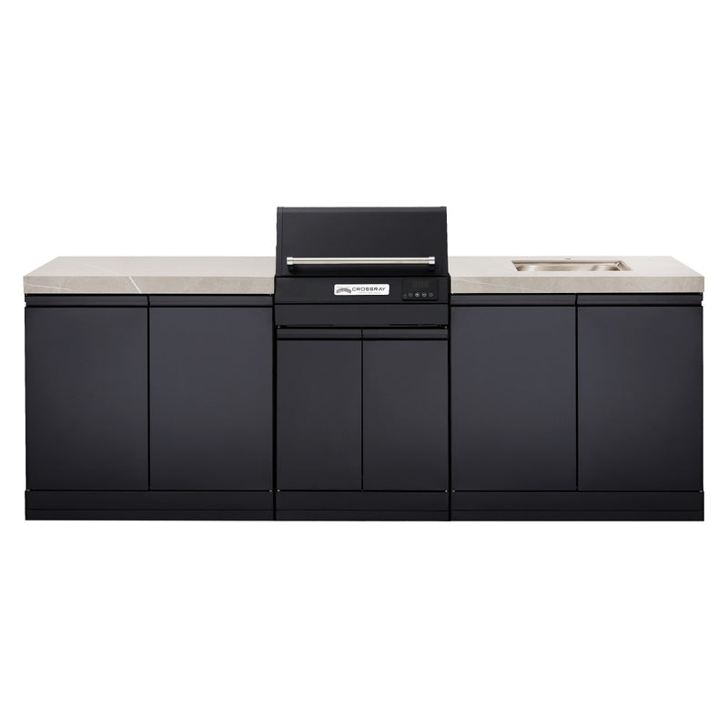 Crossray Grey Outdoor Extreme Electric BBQ Kitchen With Sink