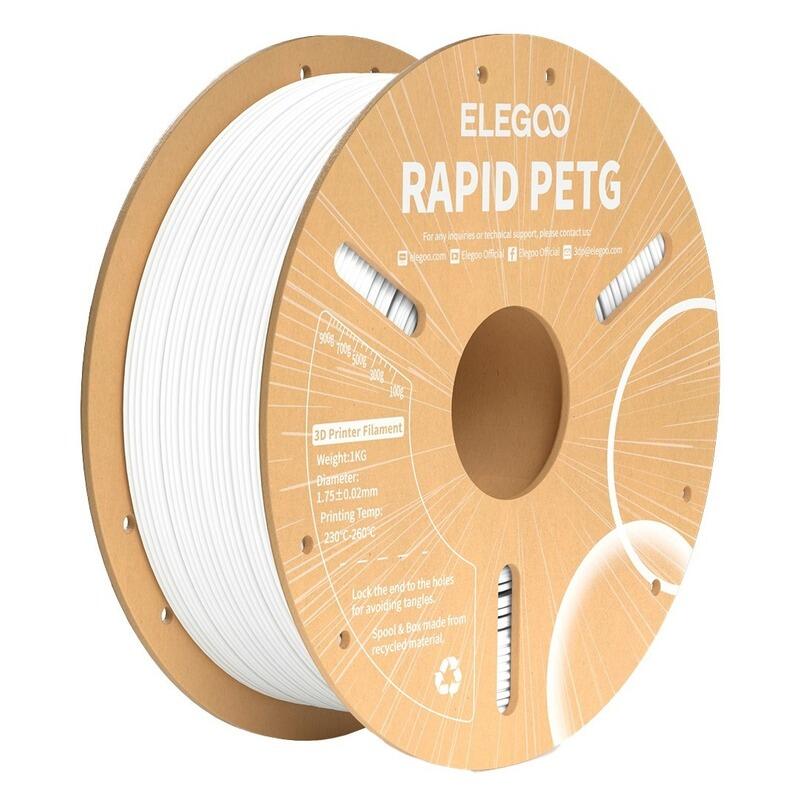 Elegoo 1.75mm 1kg Rapid PETG Filament - White