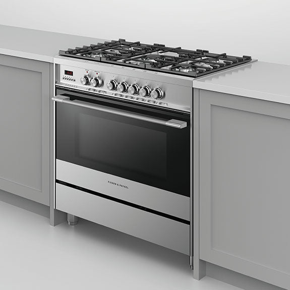 Fisher & Paykel 90cm Series 5 Classic 5 Burner Dual Fuel Cooker