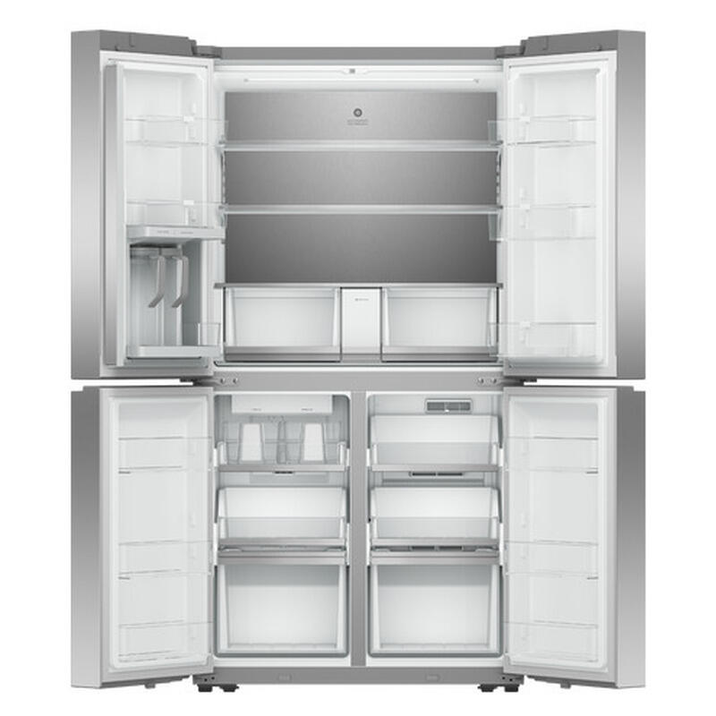 Fisher & Paykel 627L Quad Door Refrigerator Freezer Dual Ice Makers - Stainless Steel (Series 7)