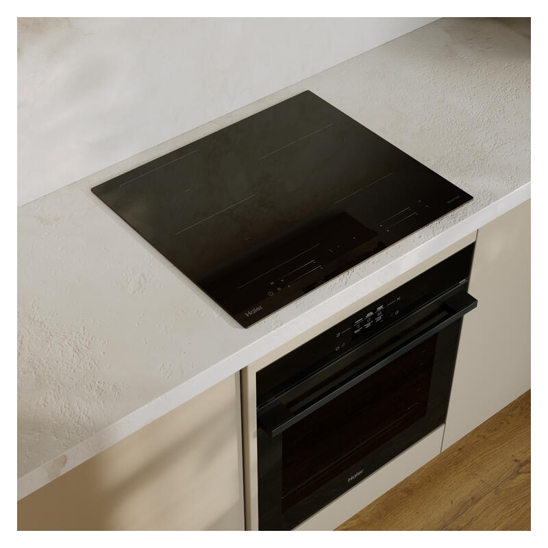 Haier 60cm 4 Zone Induction Cooktop - Flexi Zone - Black Glass (500 Series)