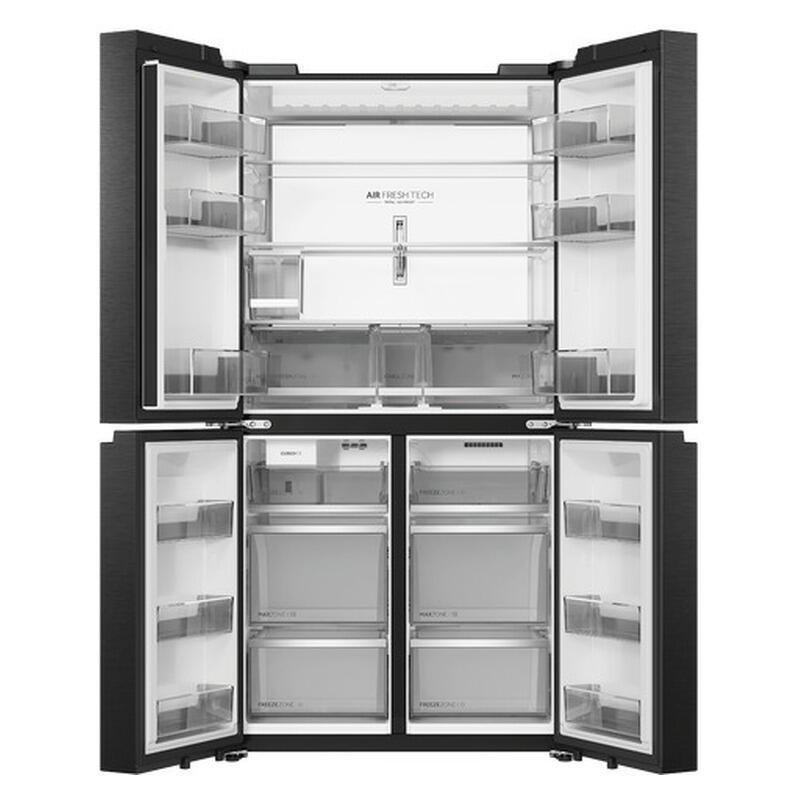 Haier 672L 500 Series Quad Door Refrigerator Freezer Ice & Water (Non-Plumbed) - Black
