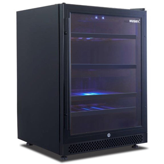 Husky Riserva 154L Dual Zone Wine Fridge - Matte Black