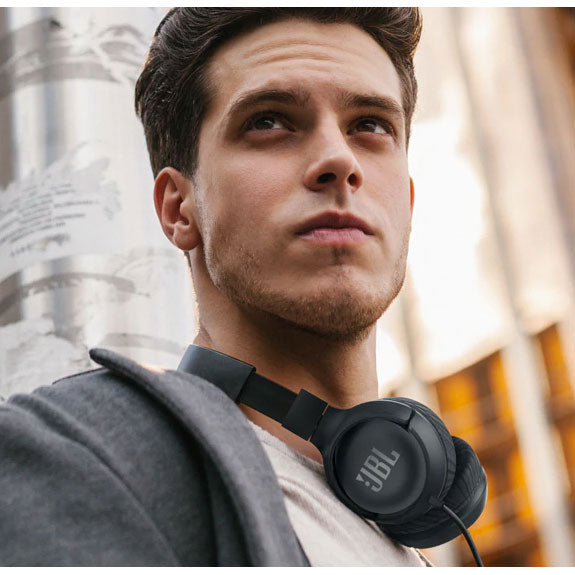 JBL Tune 500 Wired On Ear Headphones - Black