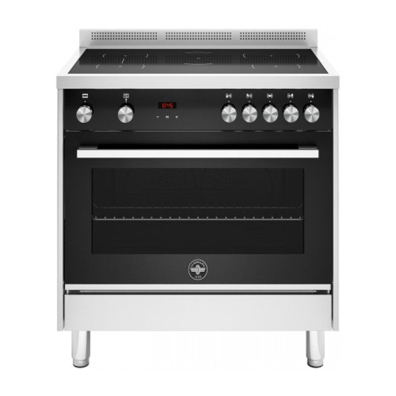 La Germania 90cm Freestanding Oven with Induction Cooktop - Black & Stainless Steel