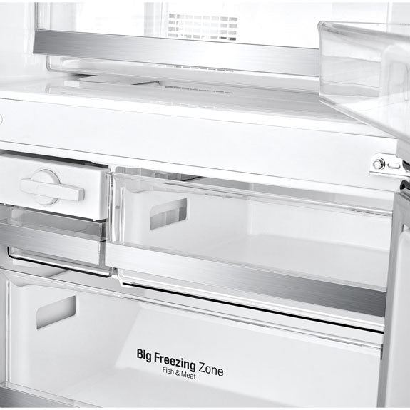 LG 420 Litre Bottom Mount Refrigerator - Stainless Steel