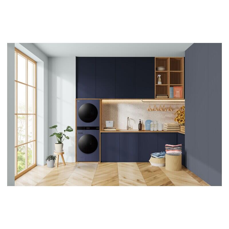 LG 19kg + 10kg Smart AI WashTower All-In-One Stacked Washer Dryer Combo - Navy Blue