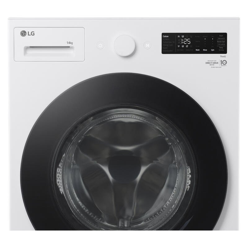 LG 14kg Smart AI Front Load Washing Machine - Matte White (Series XL)