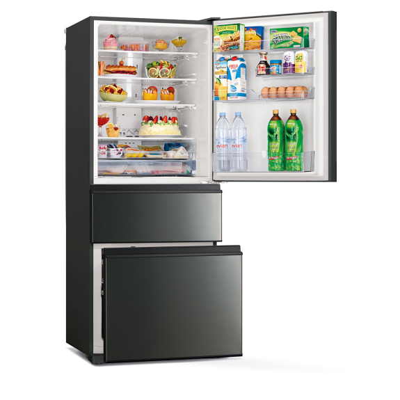 Mitsubishi Electric 450L 3 Door Bottom Mount - Stainless Steel