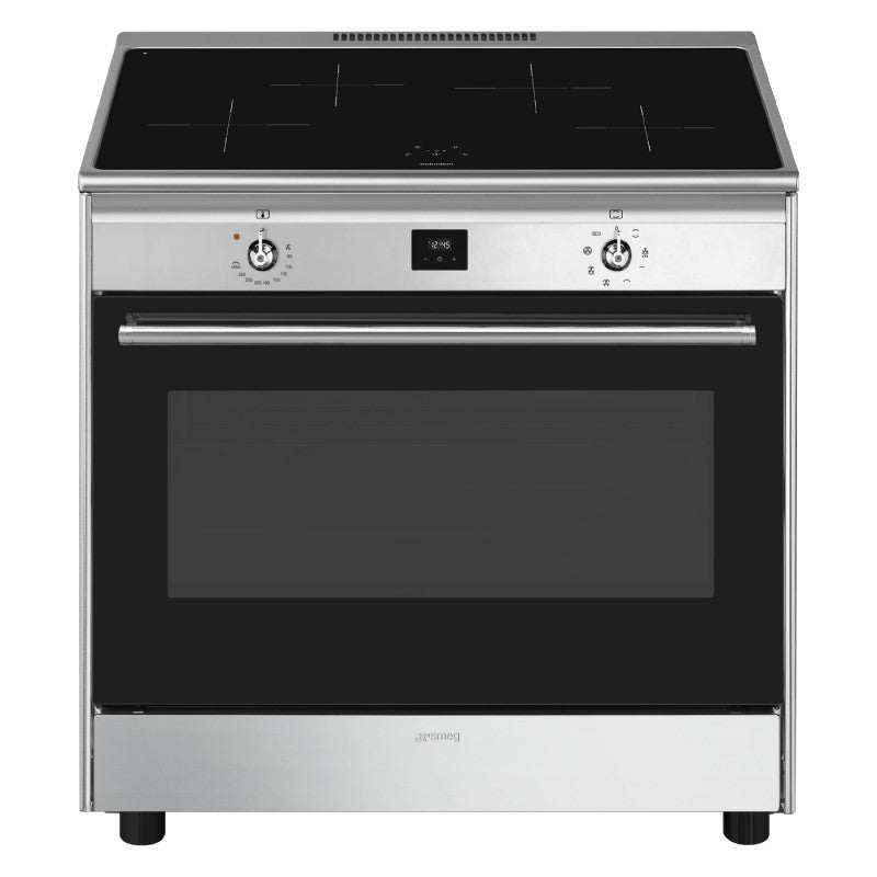 Smeg Classic 90cm Freestanding Induction Cooker - Stainless Steel