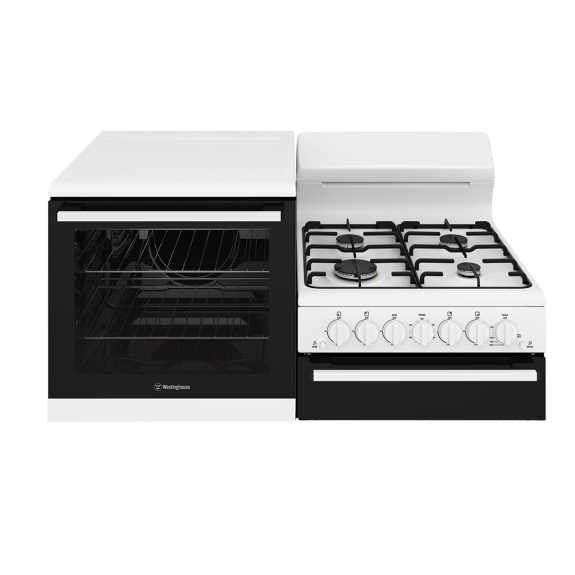 Westinghouse 110cm Elevated Electric Freestanding Oven with Gas Cooktop & Seperate Grill