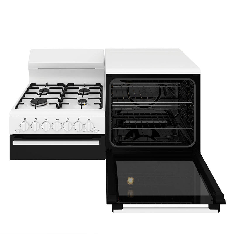 Westinghouse 110cm Elevated Electric Freestanding Oven with Gas Cooktop & Seperate Grill