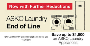 Save up to $1500 on End of Line ASKO Laundry Appliances