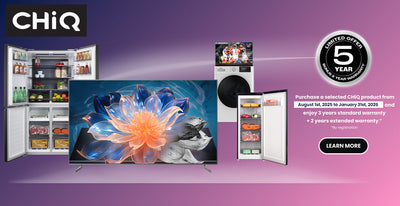 5 Year Warranty on eligible CHiQ Appliances