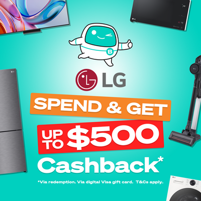 Spend & Get up to $500 Cashback on LG Products