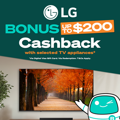 Up to $200 Cashback on Selected LG TVs