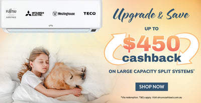 Up to $450 Cashback on Air Con