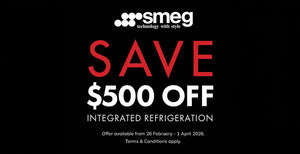 Save $500 on Smeg Integrated Refrigeration