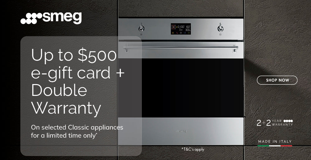 Get Up To $500 Cashback Plus Double Warranty on Selected Smeg Classic Appliances