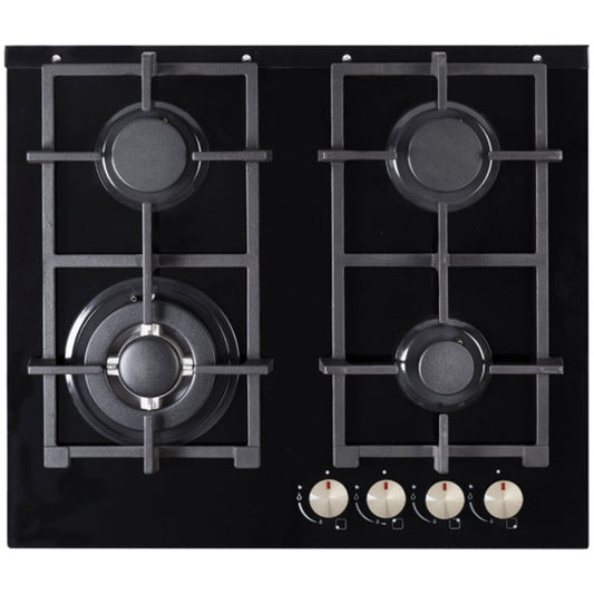 Artusi 60cm 4 Burner Gas on Glass Cooktop
