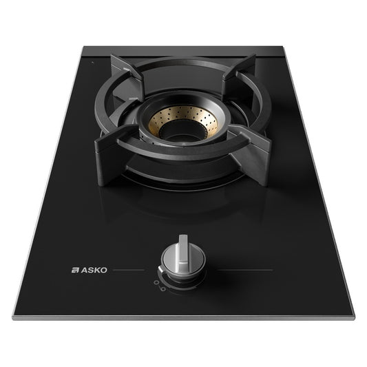ASKO 33cm Gas Hob 1 Burner Volcano - Black Glass