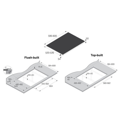 Asko 60cm Zone Bridge Induction Cooktop - Black