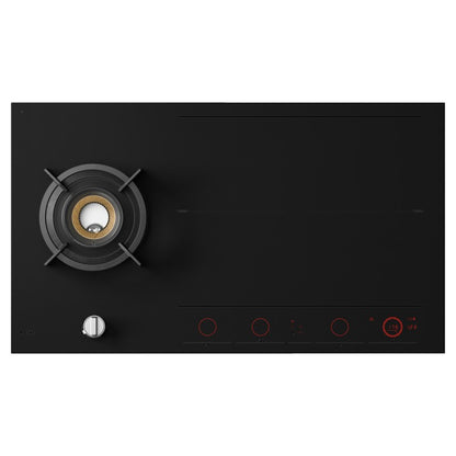 ASKO 90cm 1 Burner + 4 Zone Gas & Induction Cooktop - Black
