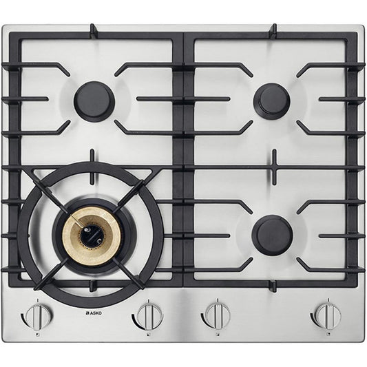 ASKO 60cm 4 Burner Gas Cooktop - Stainless Steel