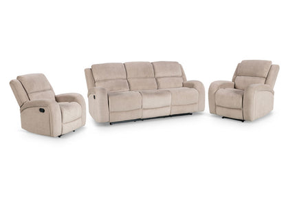 Asper Single Manual Recliner - Easton Latte