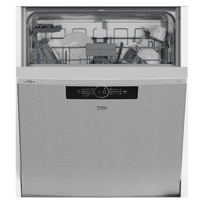Beko 14 Place Setting Built Under Dishwasher - Platinum Steel