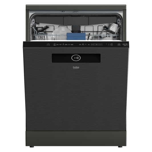 Beko 60cm Freestanding Dishwasher with Autodosing - Dark Stainless
