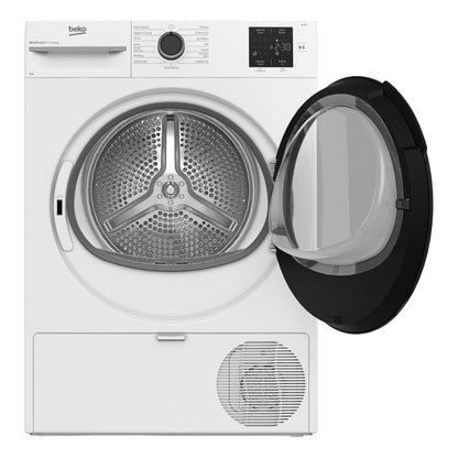 Beko 8kg Sensor Controlled Heat Pump Tumble Dryer - White
