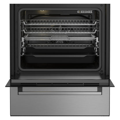 Beko 60cm Freestanding Upright Dual Fuel Cooker - Stainless Steel