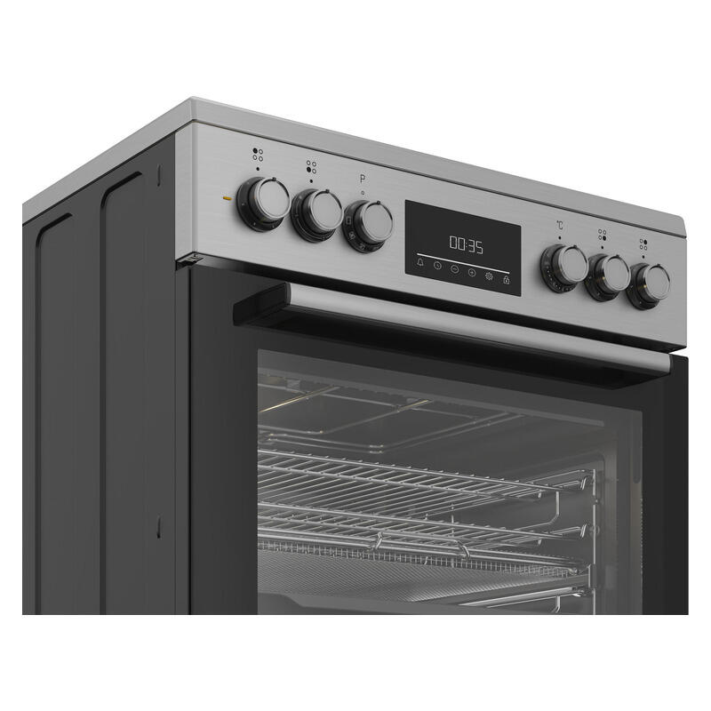 Beko 60cm Electric Cooker with Ceramic Cooktop - Stainless Steel