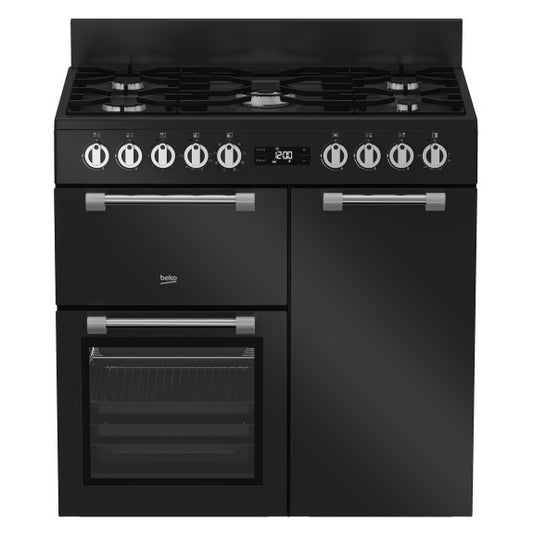 Beko 90cm Freestanding Cooker with Gas Cooktop - Anthracite
