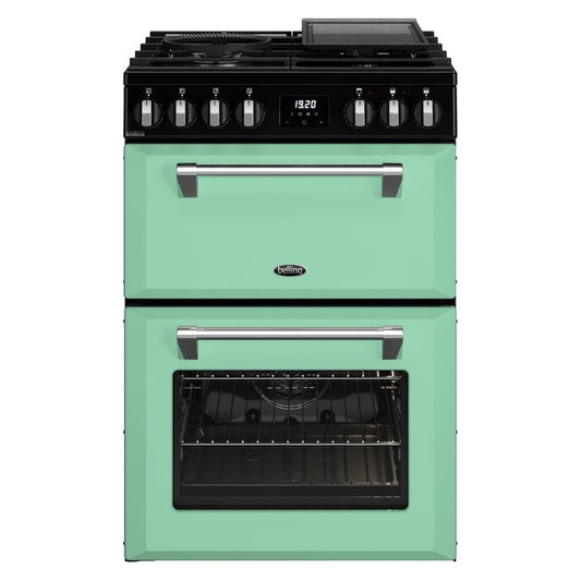 Belling 60cm Freestanding Double Cavity Dual Fuel - Mojito Mint