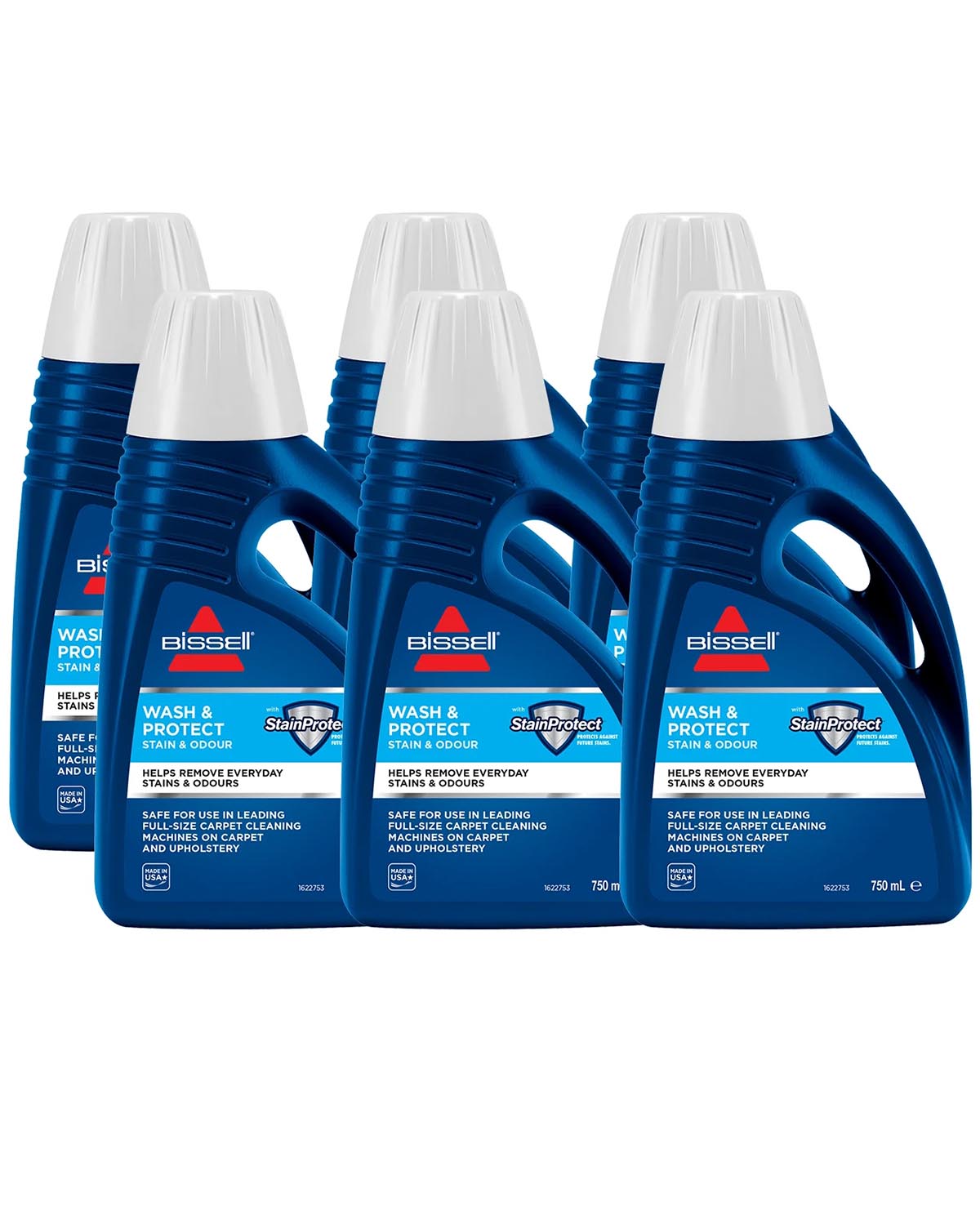 Bissell Wash & Protect Stain & Odour Formula 62E5E (Six Pack)