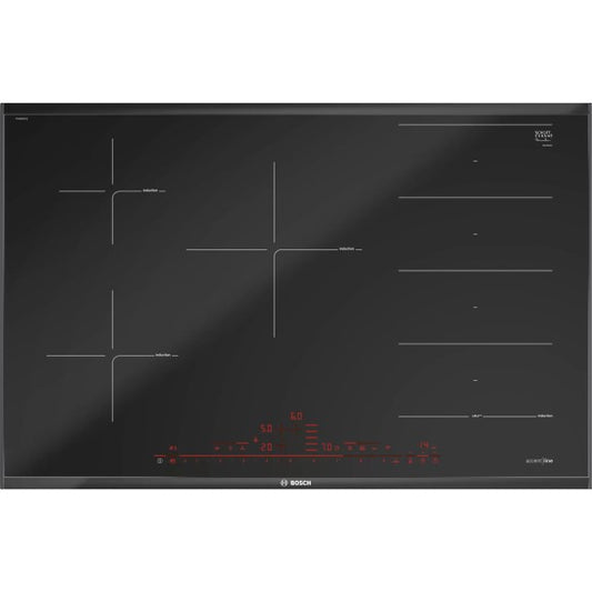 Bosch 80cm 5-Zone Induction Cooktop with Flex Zone - Black (Series 8)