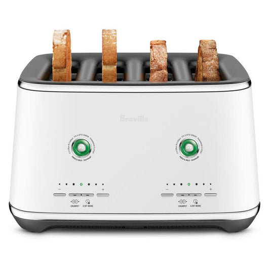 Breville The Eye Q 870 Auto 4-Slice Toaster - Sea Salt