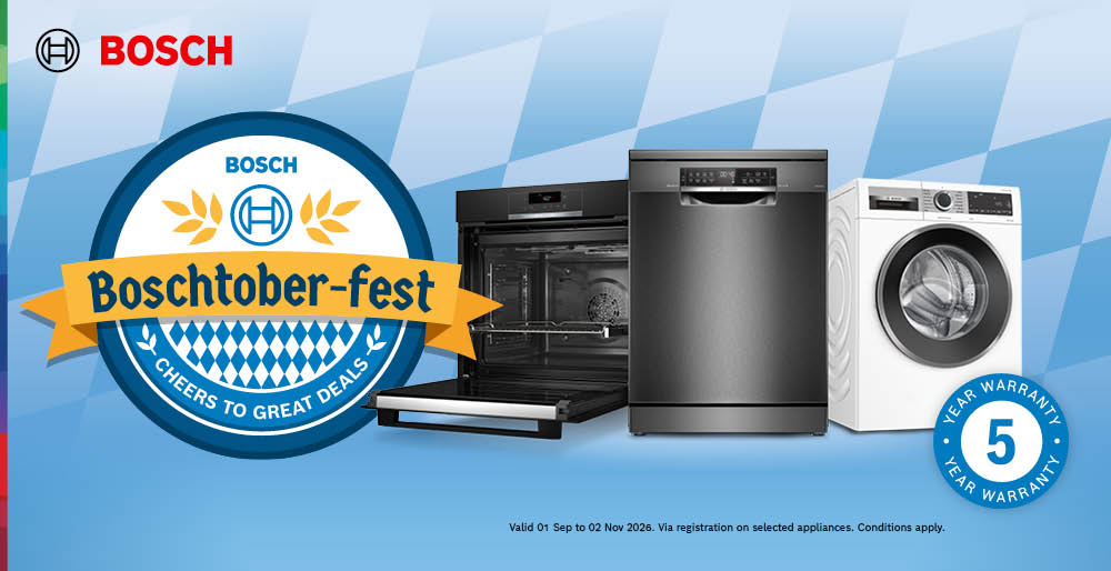 5 Years Total Warranty on select Bosch Appliances