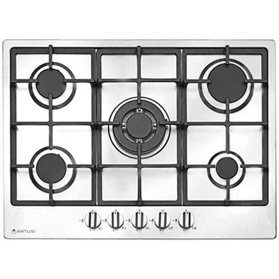 Artusi 70cm Gas Cooktop - Stainless Steel