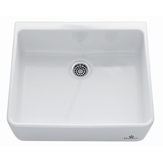 Chambord 595X500X200 Clotaire Single Bowl - White