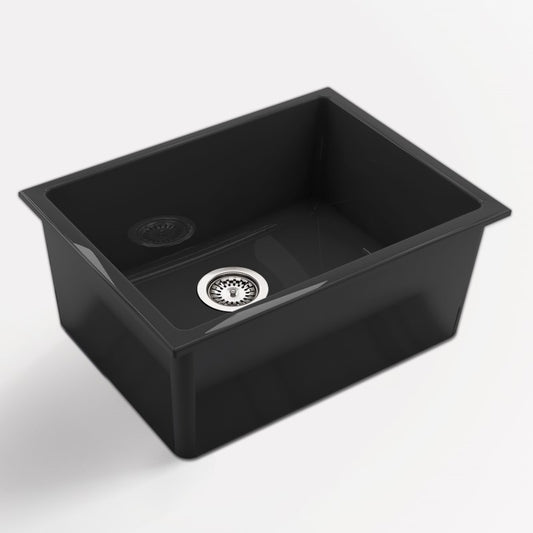 Chambord 610X1460X255MM Constance III Fireclay Sink - Black