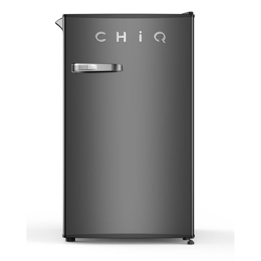 CHiQ 90L Bar Fridge - Black (Retro Style)