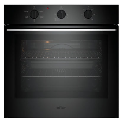 Chef 60cm 5 Function Oven with 10A Plug - Matte Black