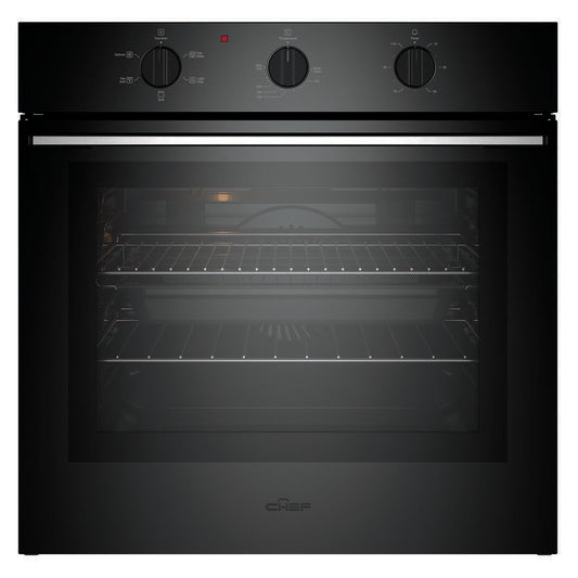 Chef 60cm 5 Function Oven with 10A Plug - Matte Black
