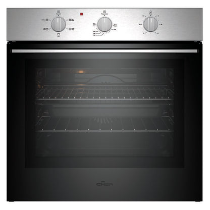 Chef 60cm 5 Function Oven with 10A Plug - Stainless Steel