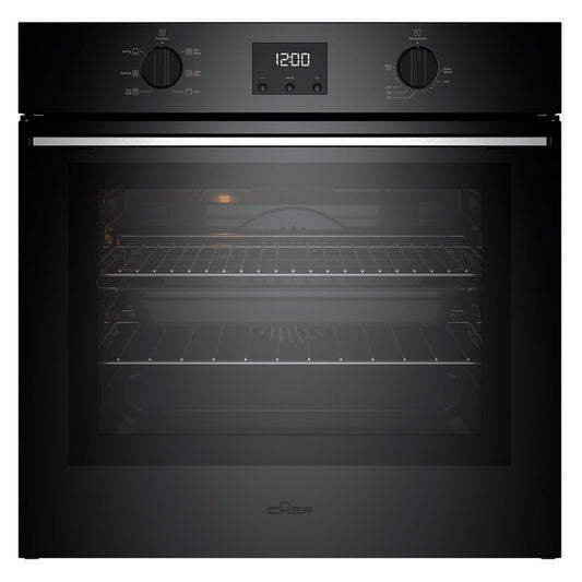 Chef 60cm 6 Function Oven with Airfry and 10A Plug - Matte Black